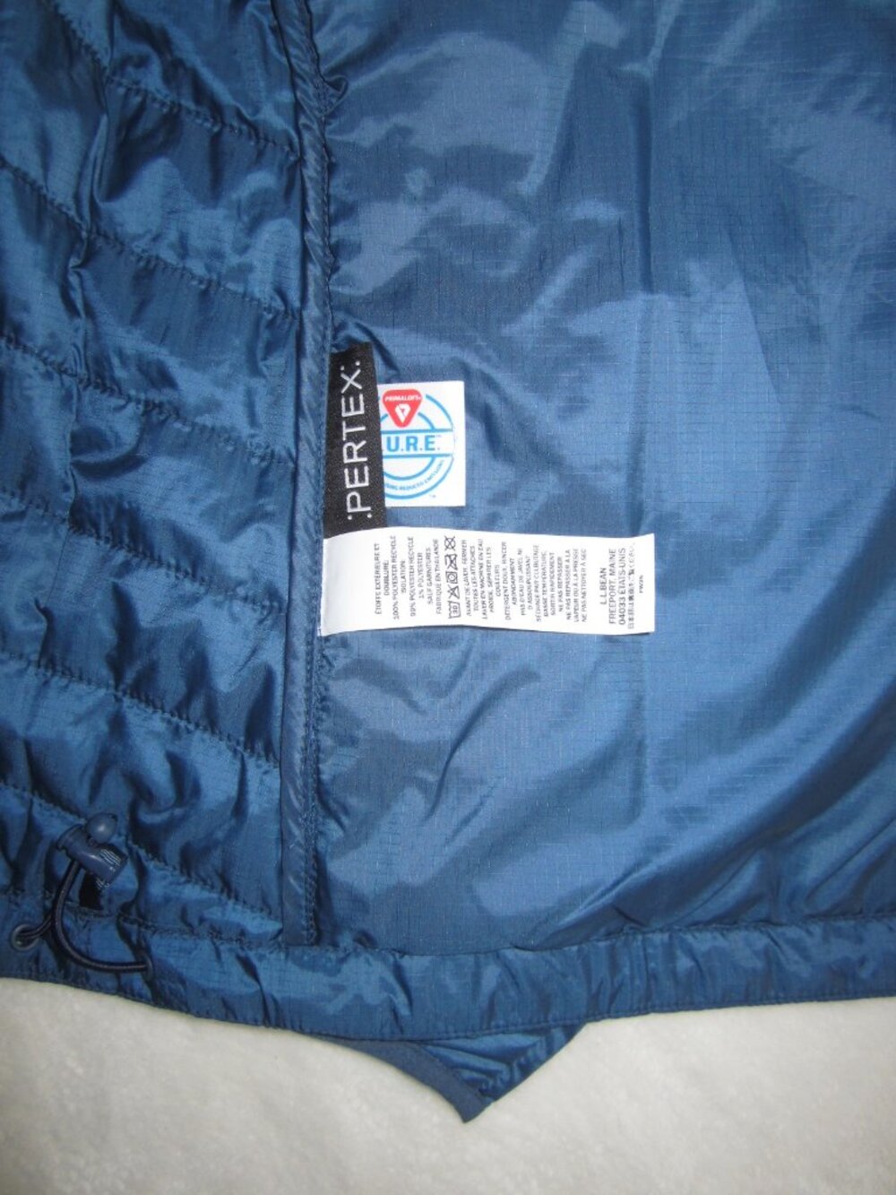 LL BEAN PrimaLoft Packaway Jacket Bright Mariner Item 525719 Women’s XL - Picture 13 of 15